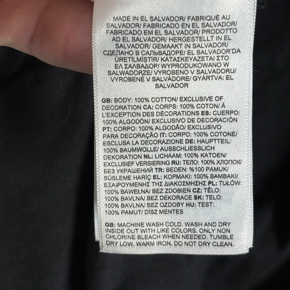 The North Face‎ Mens Logo T Shirt Black Circular Design Cotton Size L